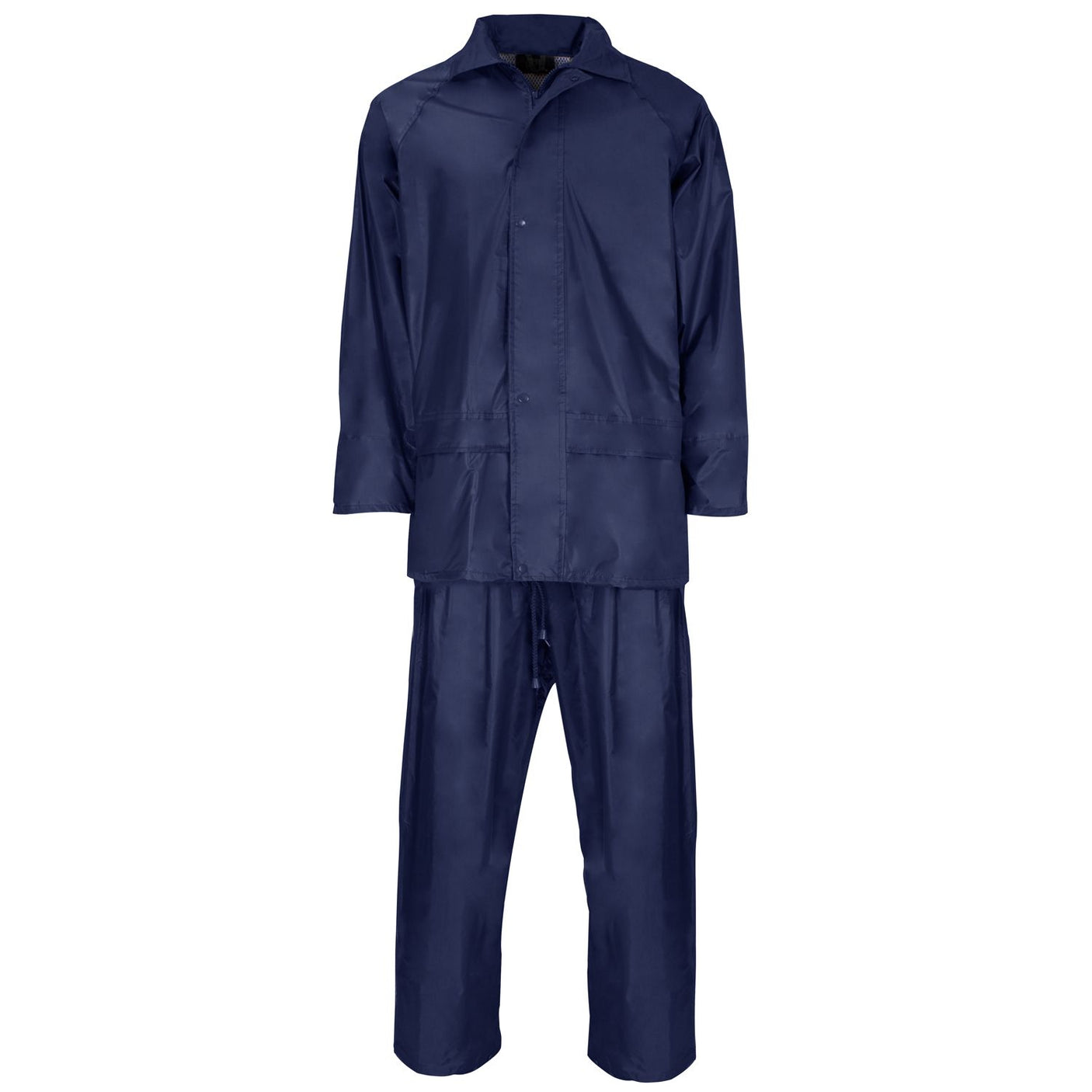 Nylon PVC Waterproof Rainsuit Navy - Farming Parts