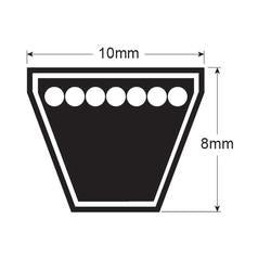 Sparex Raw Edge Moulded Cogged Belt AVX10x600 Durable Fit | S.18680