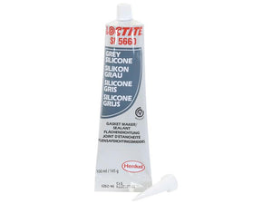 Tube of LOCTITE® SI 5660 Silicone Sealant (Sparex Part Number: S.19205), 100ml, with a detached nozzle, placed on a white background. The tube has multilingual labels and a Henkel logo at the bottom. This is an excellent alternative for your sealing needs from the Sparex brand.