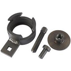 The Draper Engine Timing Kit Etk276 (Vauxhall) - ETK276 includes a circular clamping ring, a long bolt, a round disc with a flat base, and a short bolt. Ideal for use as an OEM EN 44226 crankshaft pulley holding tool for Opel Vauxhall Karl vehicles.