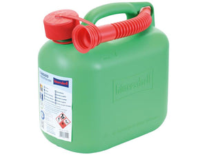 Plastic Jerry Can 5L Green Fuel Storage with Flexible Spout | S.19322