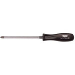 Introducing the Draper Cross Slot Mechanic's Screwdriver, No.3 X 150mm - 939CS by Draper, featuring a high impact resistant Phillips head, black handle, metal shaft, and satin chrome plated finish, all showcased on a white background.