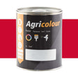 A one-liter can of Sparex 1L FLAME RED (S.83000) paint with excellent UV resistance against a red background. The can label indicates coverage of 11 square meters and displays icons for types of use and languages: Paint, Peinture, Verf, Farbe.