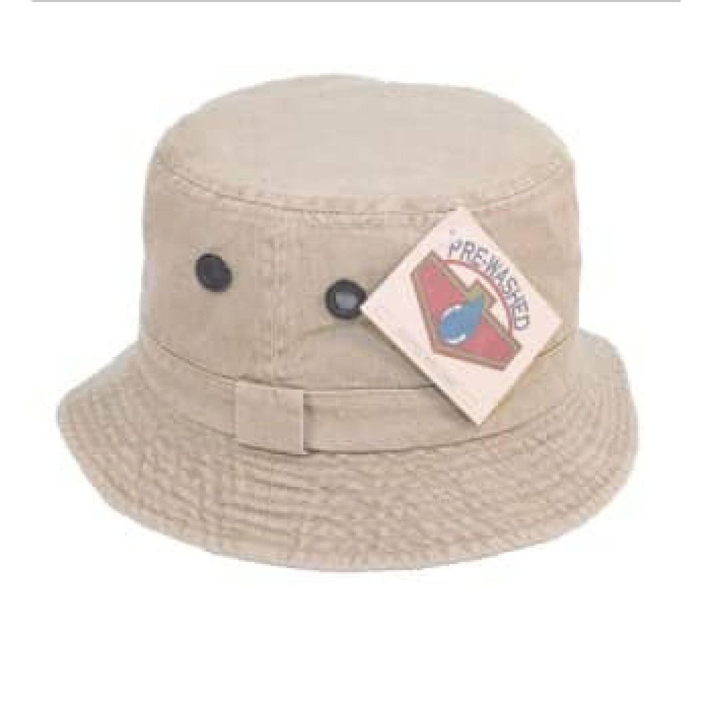 Washed Denim Bush Hat with Eyelets Denim - Farming Parts