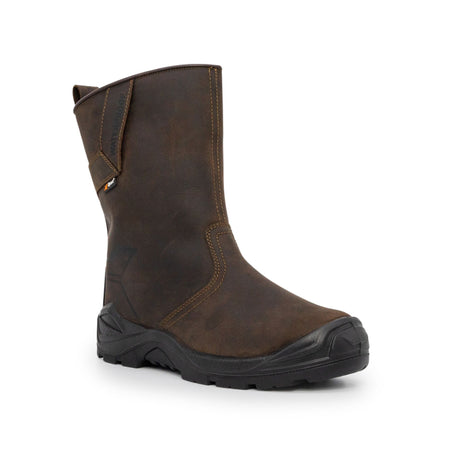 Xpert Invincible S3 Safety Waterproof Rigger Boot Brown - Farming Parts