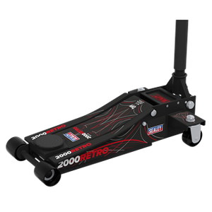 Sealey | Low Entry Custom Design Trolley Jack with Rocket Lift 2 Tonne - Black - 2000CB