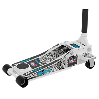 Sealey | Low Entry Custom Design Trolley Jack with Rocket Lift 2 Tonne - White - 2000CW