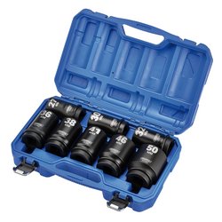 Draper Hi-Torq® Metric Deep Impact Socket Set, 1" Sq. Dr. (8 Piece) | 425D/8/Mm