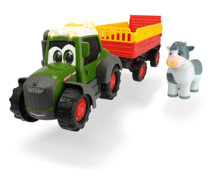 Fendt Happy Fendt Trailer – Light & Sound Toy Tractor with Cow | X991019013000