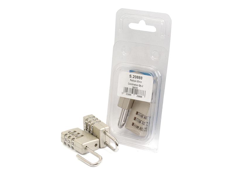 Combination Padlock Set Metal 22 MM Secure Steel Design - Sparex Part S.20888