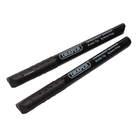 Draper Marker Pens, Black (Pack Of 2) - MP2BK - Farming Parts