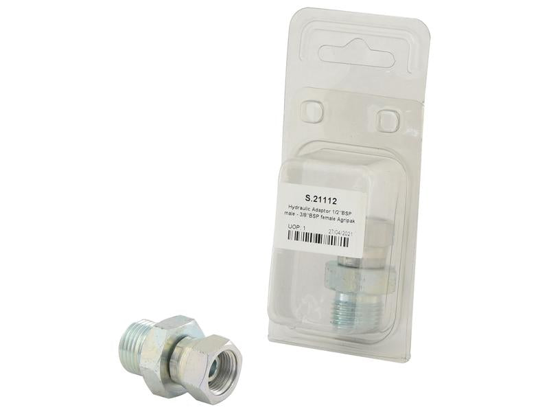 Agripak Hydraulic Adaptor 1/2" BSP Male x 3/8" BSP Swivel Female | S.21112