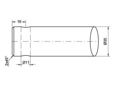 SHW Loader Tine - Straight 850mm, Thread size: - (Star) | S.21512 - Product Image 2