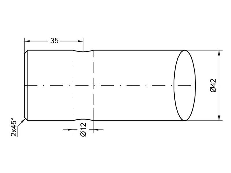 SHW Loader Tine - Straight 1250mm, (Star) | S.21524 - Product Image 2