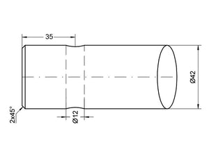 SHW Loader Tine - Straight 1250mm, (Star) | S.21524 - Product Image 2