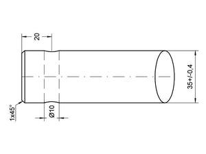 SHW Loader Tine - Curved 643mm, (Star) To fit as: DG035 | S.21535 - Product Image 2