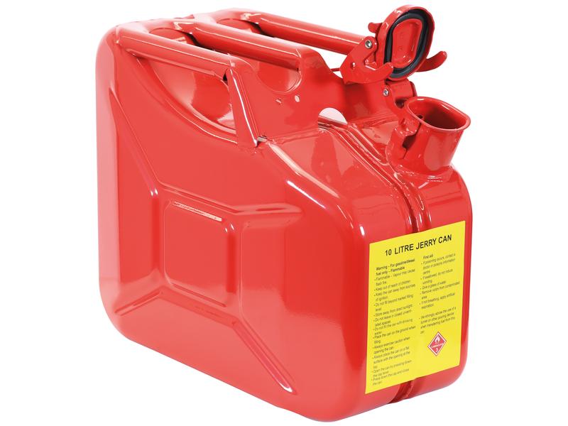 Metal Jerry Can - Red 10 ltr(s) (Petrol) | Sparex Part No.S.21694