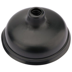 The Draper Force Cup For 21837 Drain Blaster, SP3A, is a 150mm black rubber dome-shaped part with a central threaded hole, typically used as a protective cover or cap in machinery or automotive applications.