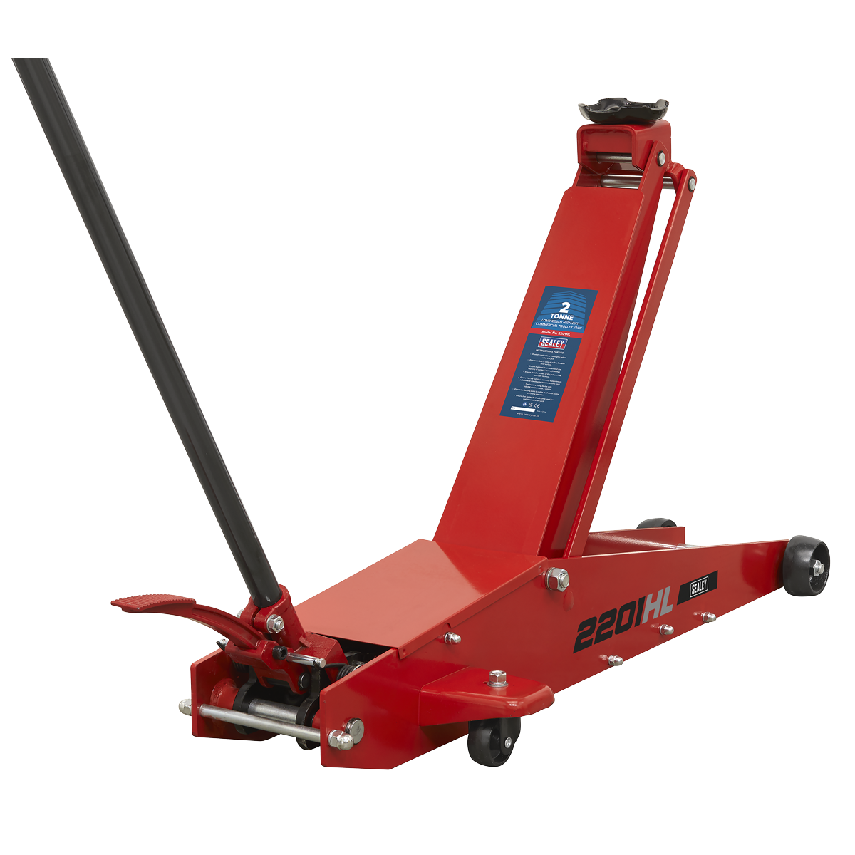 Trolley Jack 2 Tonne Long Reach High Lift Commercial - 2201HL - Farming Parts