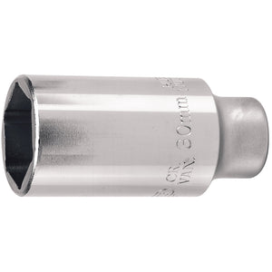 A Draper Hub Nut Socket, 1/2" Sq. Dr., 30mm - HTD-MM, ideal for vehicle maintenance, designed for use with a ratchet or stud driver.