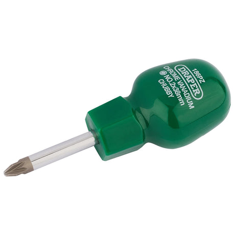 Draper Pz Type Cabinet Pattern Chubby Screwdriver, No.2 X 38mm (Sold Loose) - 186PZB - Farming Parts