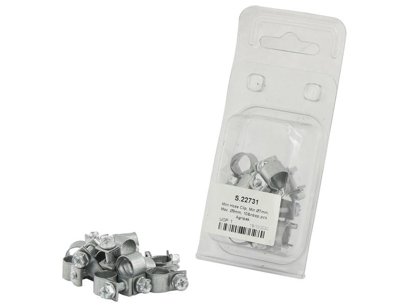Mini Clip 9 MM Durable Hose Fastener Set of 10 - Sparex Part S.22731