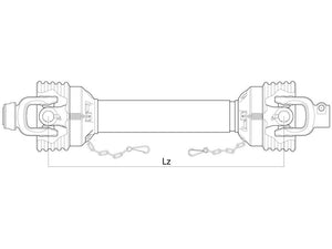 Weasler PTO Shaft - (Lz) Length: 860mm, 1 3/8'' x 6 Spline Slide Lock to 1 3/8'' x 6 Spline Slide Lock | S.23249 - Product Image 2