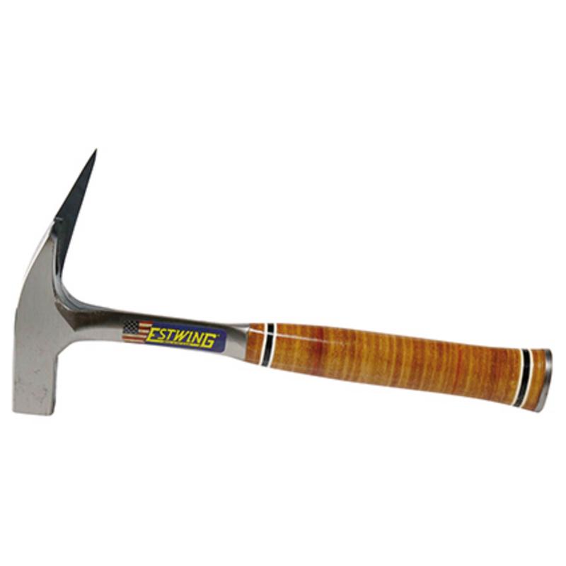 ESTWING E239MM MILLED FACE ROOFERS PICK HAMMER WITH LEATHER GRIP, 21OZ/600G