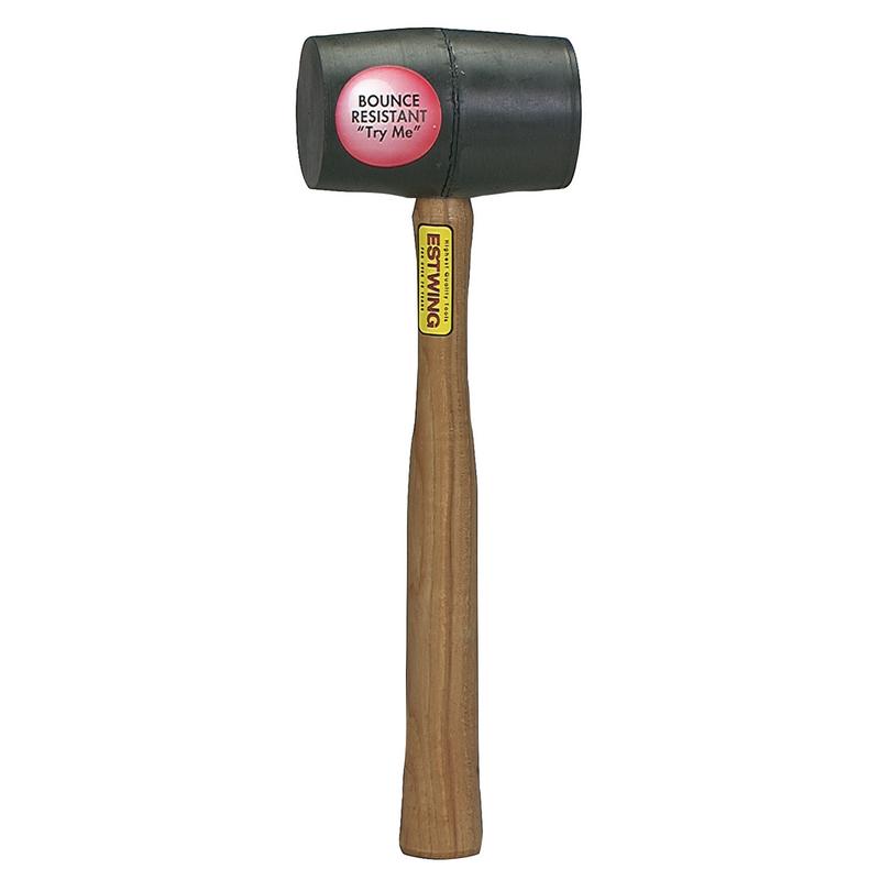 ESTWING EDH-18 BLACK DEADHEAD RUBBER MALLET, 18OZ