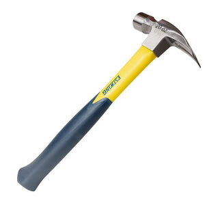 ESTWING EMRF20S SURE STRIKE STRAIGHT CLAW HAMMER WITH FIBREGLASS HANDLE, 20OZ/567G