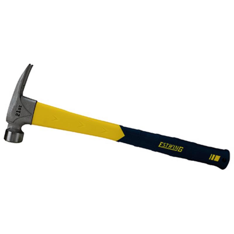 ESTWING EMRF22S SURE STRIKE STRAIGHT CLAW FRAMING HAMMER WITH FIBREGLASS HANDLE, 22OZ/567G