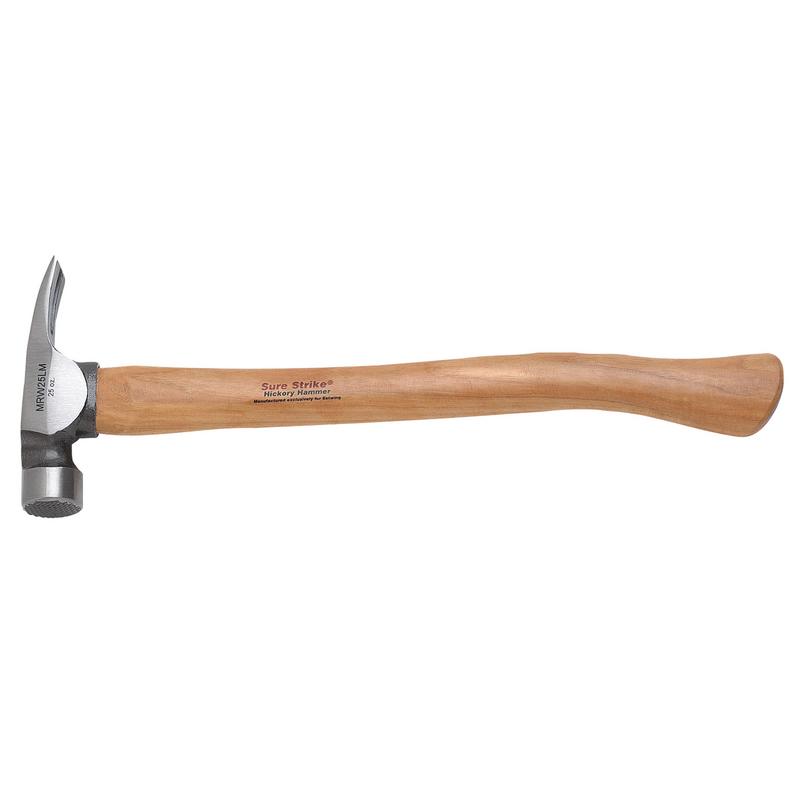 ESTWING EMRW25LM SURE STRIKE MILLED FACE CURVED CLAW FRAMING HAMMER, 25OZ/708G