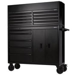 Bunker® 13 Drawer Combined Roller Cabinet And Tool Chest, 52", Black | B200-52C/52R