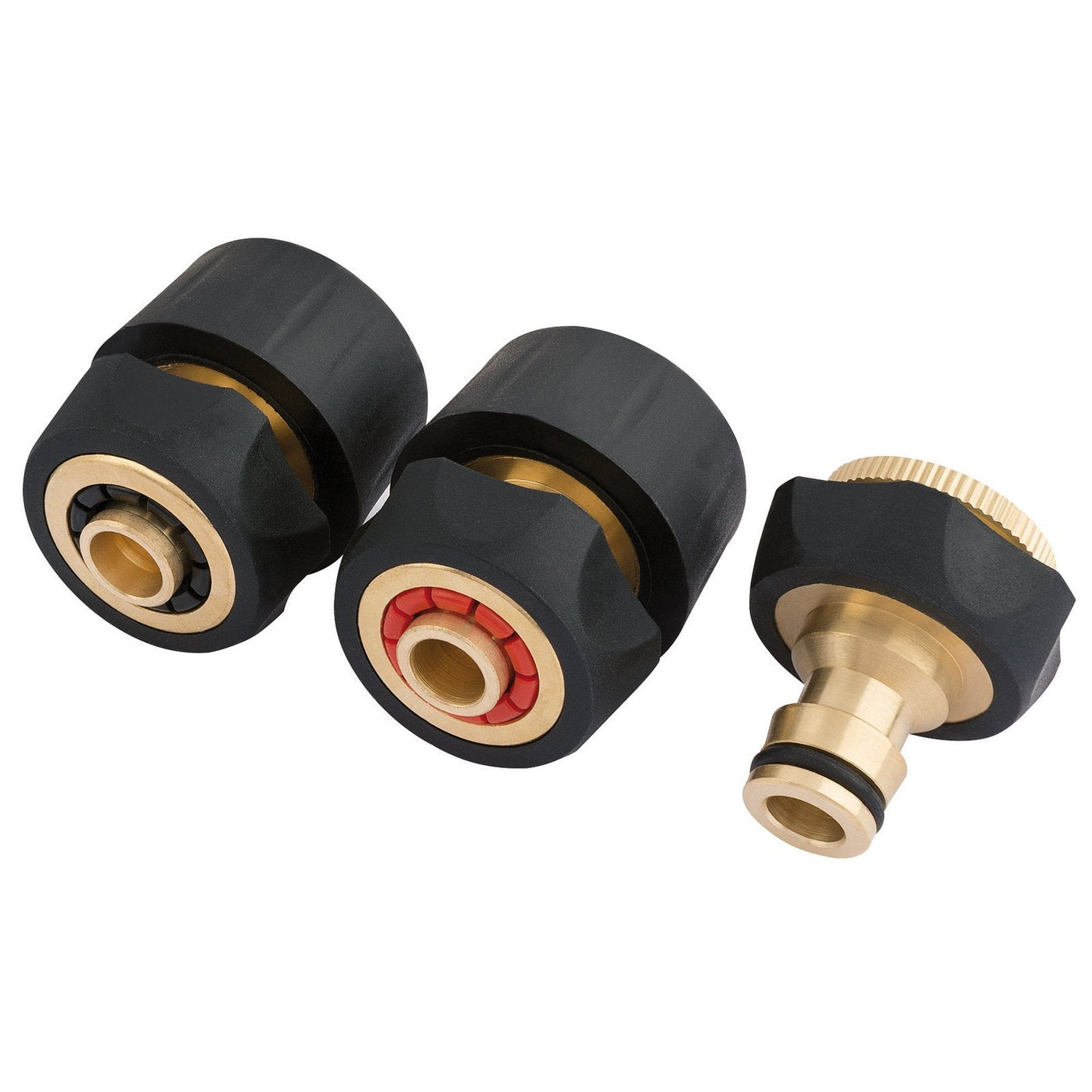 Draper Brass And Rubber Hose Connector Set (3 Piece) - GWBR-3PC - Farming Parts