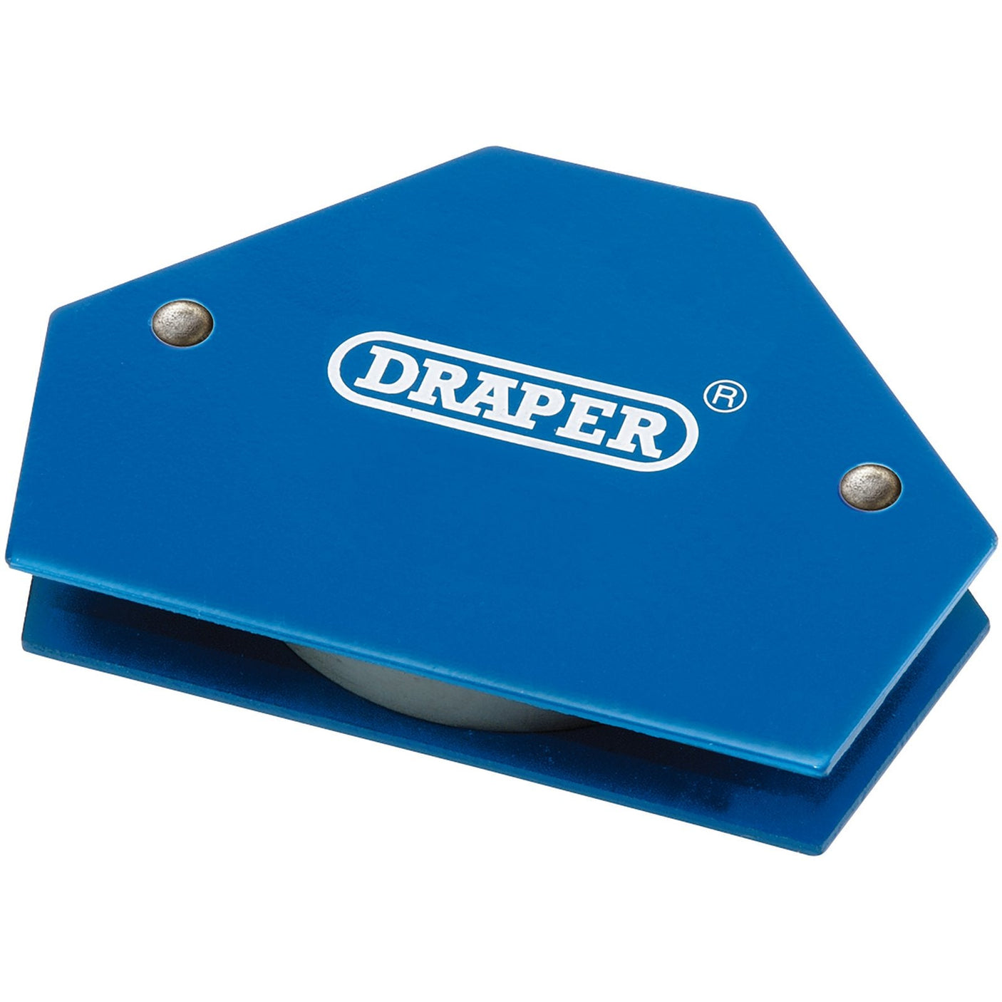 Draper Multi-Purpose Magnetic Holder - WM-1B featuring a strong magnet and two visible rivets in a pentagonal shape—ideal for welding and soldering tasks.