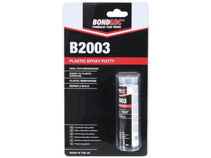 A packaged tube of Sparex BondLoc B2003 Plastic Epoxy Stick, 50g, labeled for bonding plastic surfaces, plastic reinforcement, and repair/build projects. Made in the UK with Sparex Part Number: S.24662.