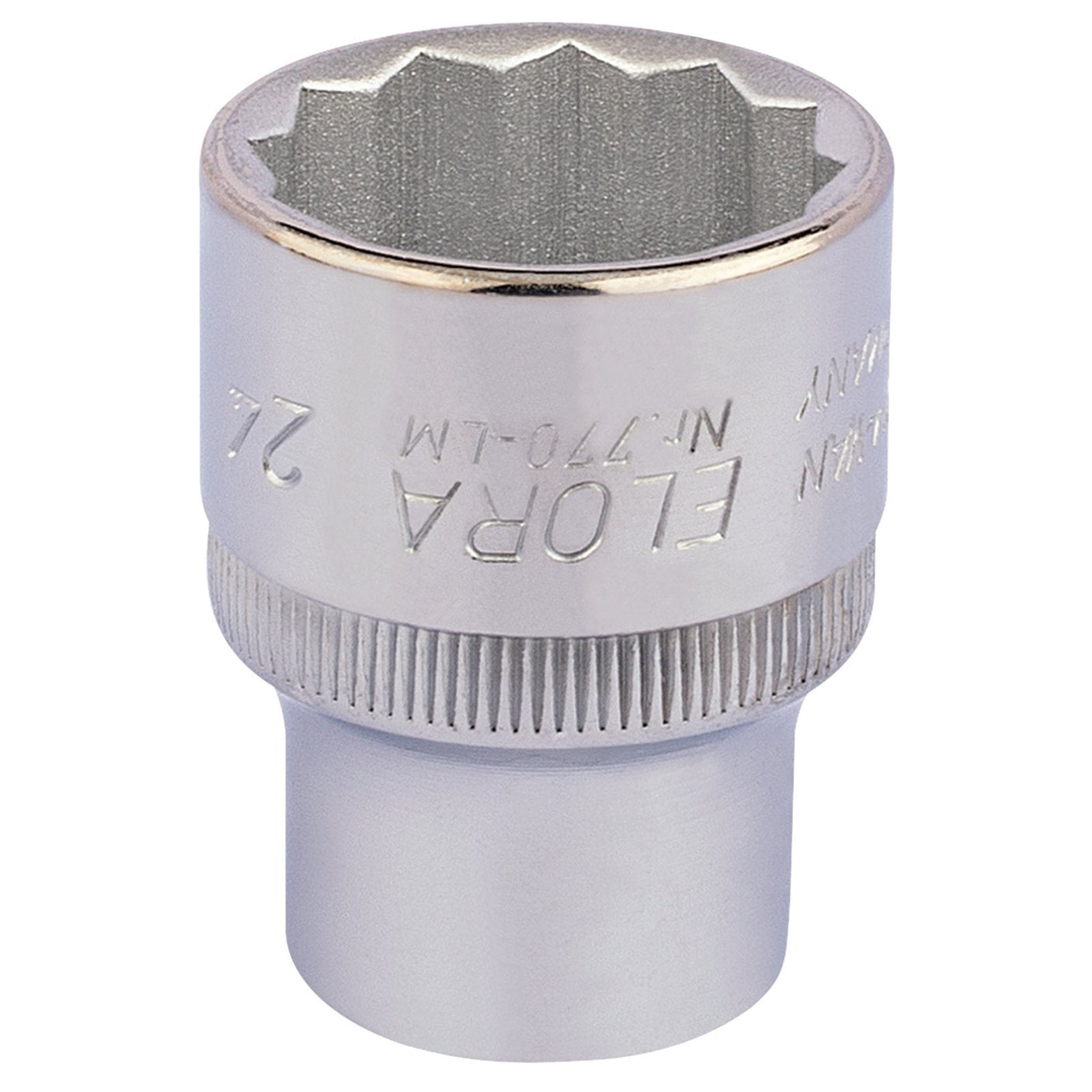 Draper Elora Bi-Hexagon Socket, 1/2" Sq. Dr., 24mm - 770-LM 24 - Farming Parts