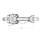 Sparex PTO Shaft EUCV Wide Angle 720mm Heavy Duty | S.24748
