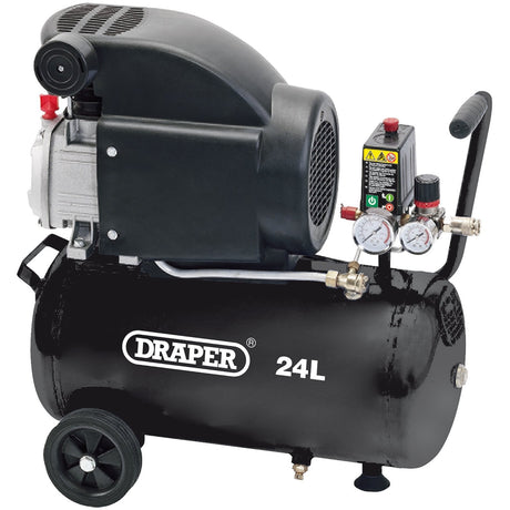 Draper 24L Direct Drive Air Compressor, 1.5Kw/2Hp - DA25/207 - Farming Parts