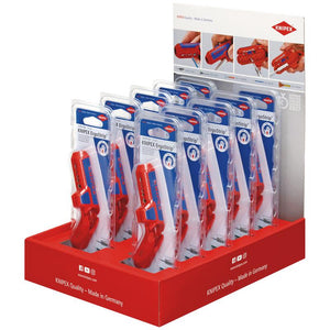 KNIPEX 00 18 01 V27 COUNTER DISPLAY OF 16 95 01 SB KNIPEX ERGOSTRIP® UNIVERSAL STRIPPING TOOL FOR RIGHT-HANDERS, 10 PARTS, 305MM