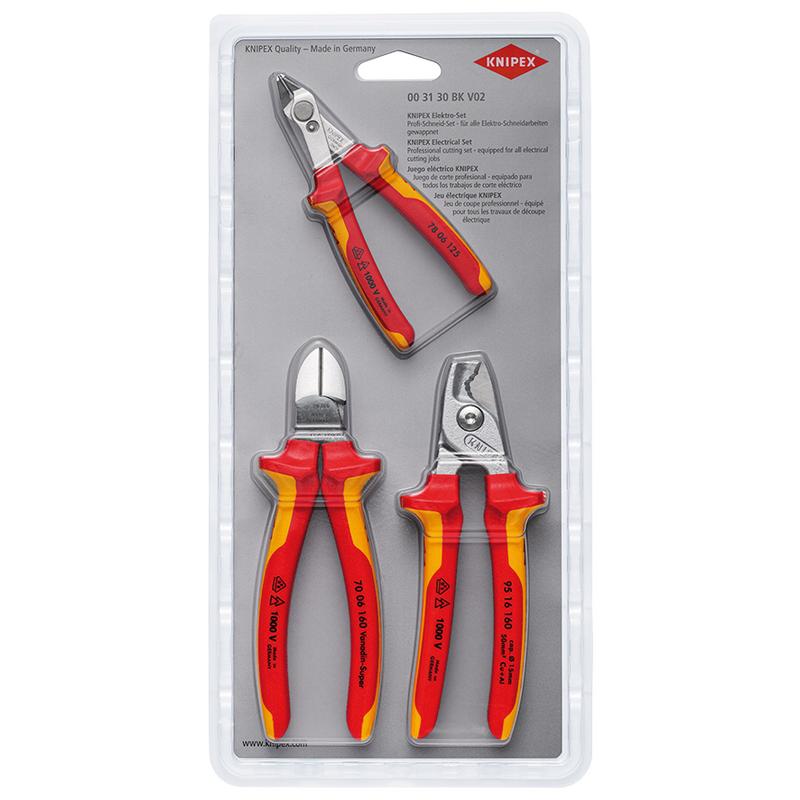 KNIPEX 00 31 30 BK V02 ELECTRICAL CUTTING SET
