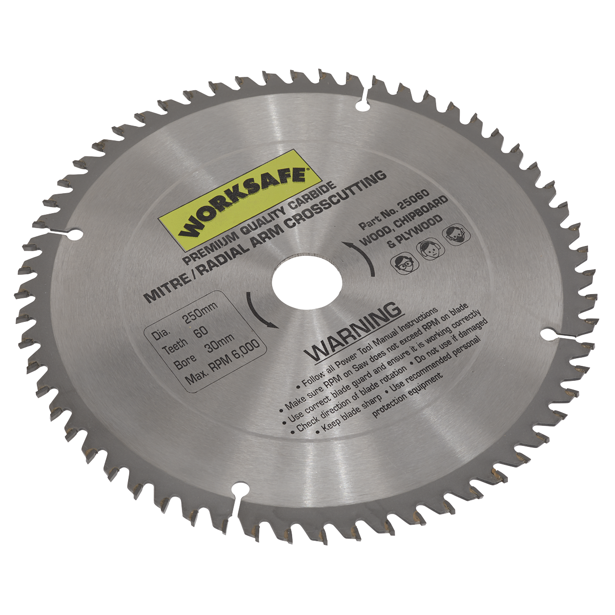 TCT Saw Blade Ø250 x 30mm - 60tpu - 25060 - Farming Parts