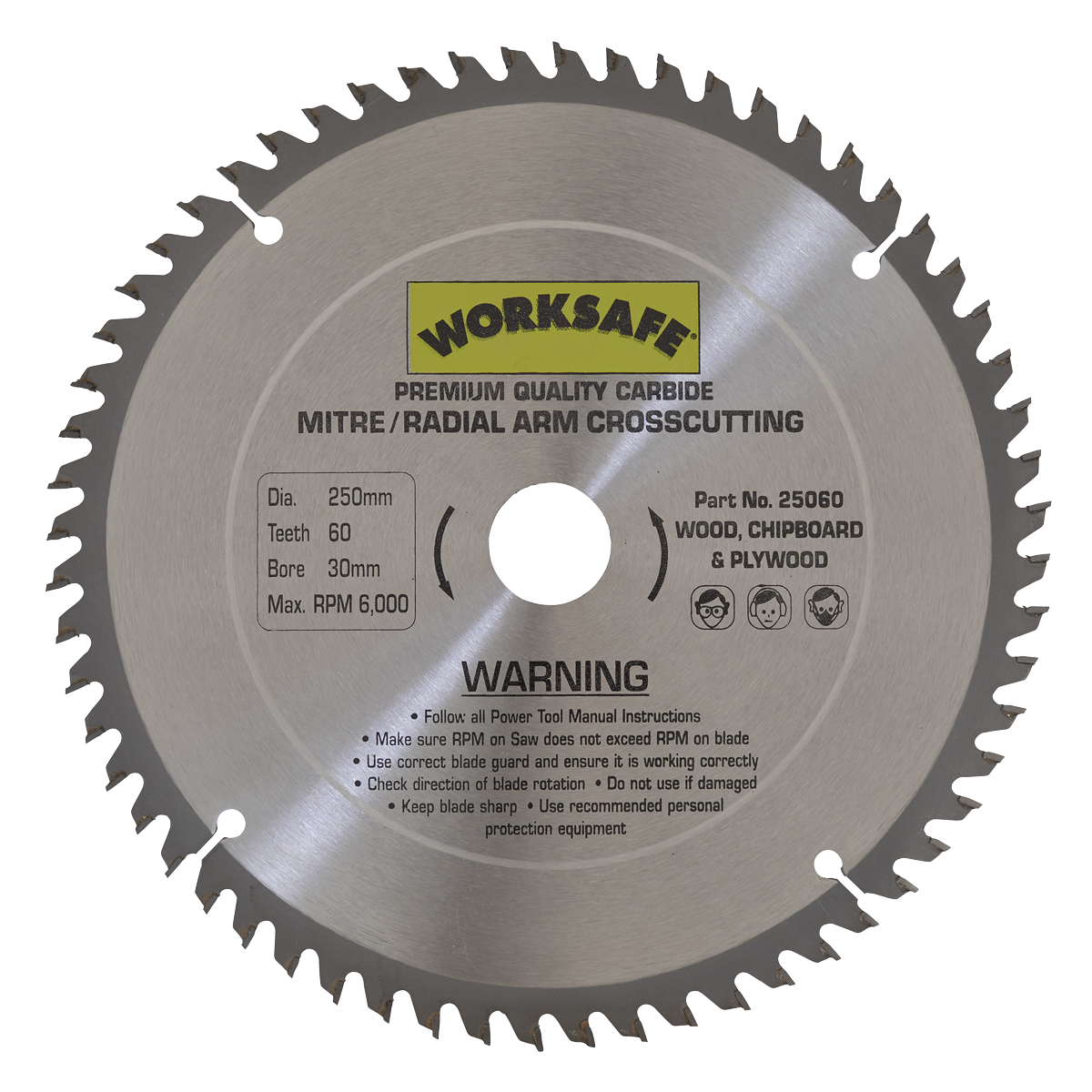 TCT Saw Blade Ø250 x 30mm - 60tpu - 25060 - Farming Parts