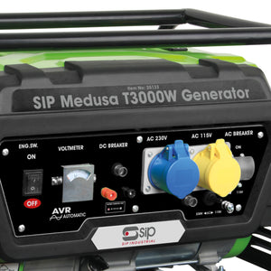SIP MEDUSA T3000W Petrol Generator with AVR & DC Output - SIP-25133