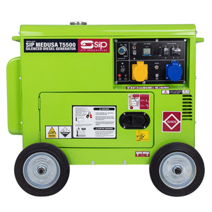 SIP MEDUSA T5500 Diesel Generator Silenced 5.5kW AVR Mobile IP-25153