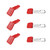 KNIPEX 00 63 06 TCR TetheredTool Clips + ColorCode Clips Red, 3 Pieces Each, 122mm (25156)