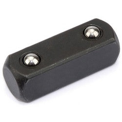 A Draper Coupler for the 25408 Elora Ratchet, 1/2" Sq. Dr. - 770-L1V, is a compact, rectangular black device with rounded edges and two metallic, spherical components on each end.