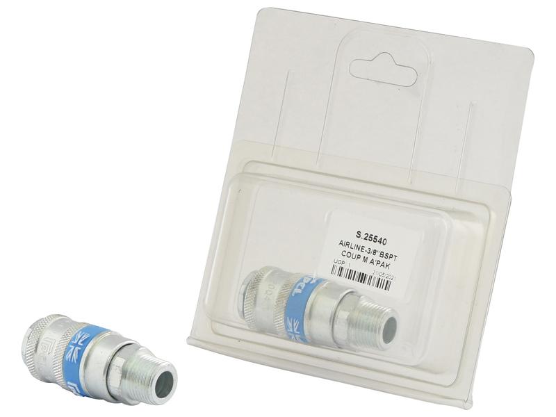 Sparex Agripak Airline Coupling Male Thread 3/8'' BSPT Bayonet | S.25540