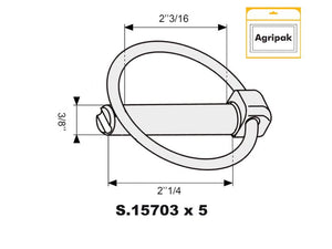 Sparex Agripak 5 pcs. Round Linch Pin 9mm x 57mm | S.25703 - Product Image 5