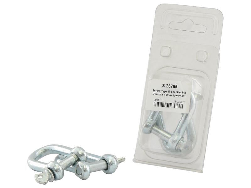 Sparex Agripak 2 pcs. Screw Type D Shackle Pin Ø8x16mm | S.25765 - Product Image 1